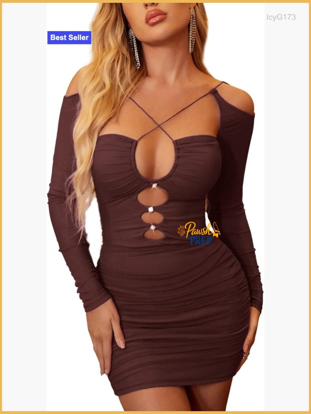 Sexy Hollow Out Long Sleeve Bodycon Mini Dress Ruched Mesh Club Night Out